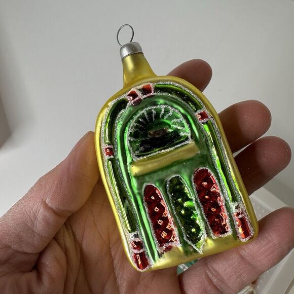 Vtg Bradford Novelty 4 Glass Soda Shop Ornaments Retro Christmas Hand Decorated - Picture 8 of 16